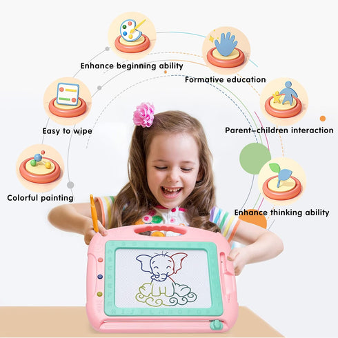 Toys for 1-2 Year Old Girls,Magnetic Drawing Board Toddler Toys for Girls Boys,Erasable Doodle Board Kids Toys,Birthday Gifts for 1 2 3 Year Old G...