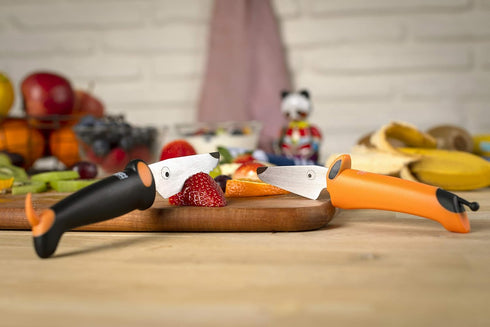 Kuhn Rikon "Kinder kitchen" Knife Set (Set of 2), Black/Orange...