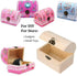 Plain Unfinished Wood Box, Unpainted Wooden Jewelry Box DIY Craft Storage Treasure Chest Toy Case...
