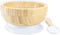 Baby Bamboo wooden Bowl and Spoon Feeding Set Removable Silicone Suction Cup for Kids / 12oz / Non-Toxic/Ideal for Baby-Led Weaning (Gray)...