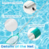 Pool Skimmer - Pool Skimmer Net with 8 Aluminum Pole Sections 80'', Skimmer Net with Fine Mesh Net for Cleaning Leaf of Swimming Pools...