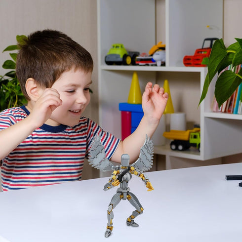 ONEST 1 Piece T13 Action Figure 3D Printed Robot Action Figures Multi-Jointed Movable Robot Toys Articulated Robot Dummy Action Figures for Game L...