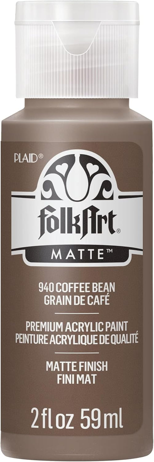 FolkArt Acrylic Paint in Assorted Colors (2 oz), 940, Coffee Bean...
