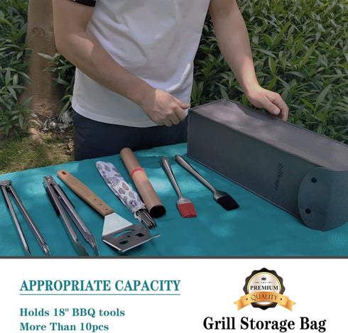 Grill tool bag?BBQ tool storage?Grilling Bags for Outdoor Grilling, Grill tool storage? BBQ tool bag? grill utensil storage,Foldable Grill Bag for...