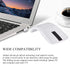Wireless Mouse Folding Mouse Touch Mouse USB Mouse for Microsoft Mouse, Photoelectricity + Touch Scroll, Arc Mouse Mice with USB Receiver for PC/L...