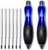 3-Ounce Fat ?????????? ???????????????? Pens for Arthritis Parkinson's Carpal Tunnel Tremors Wide Grip, Thick Barrel, Easy to Hold Blue (2 Pens + ...
