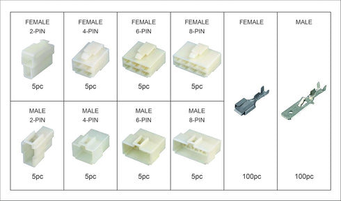 Swordfish 70300-240pc Terminal & Wire Harness Insulation Plug Connector Assortment...