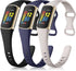 Maledan Compatible with Fitbit Charge 5 Bands for Women Men, Soft Silicone Breathable Sport Replacement Accessories Slim Strap for Fitbit Charge 6...