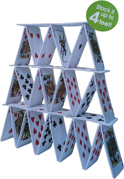 Giant Playing Cards for Kids-4 inches X 7 inches-Oversize Big Foam Cards Set...