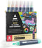 ARTEZA Pastel Oil-Based Markers, 8-Pack, 2.5 mm Line, Large Barrel, Quick-Drying Permanent Marker Pens with Bullet Nib, Craft and Art Supplies...