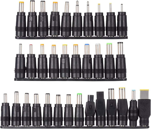 Universal 34pcs DC Connectors Plug Kit DC Power Adapter Connector, 5.5 x 2.1mm female Base...