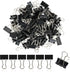 Metal Small Binder Clips Small for Paperwork,50 Pack 3/4 Inch Paper Clamps Clips Office Supplies,Mini Black Office Clips...