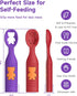 Baby First Spoons Set, Pre-Spoon Feeding Utensil for Kids Aged 6+ Months, Baby Led Weaning (BLW) Teething Spoon-Self Feeding, Silicone Toddler Foo...