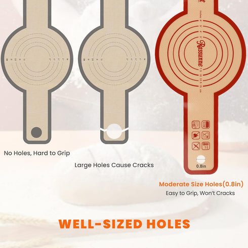 2 Colors Silicone Bread Sling for Dutch Oven, Essential Sourdough Bread Baking Supplies, Reusable Non-Stick Silicone Baking Mat, Perfect for Easy ...