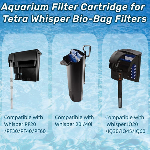 Aquarium Filter Cartridge Compatible with Tetra Whisper Bio-Bag Power Filters, Replacement Filter Cartridges for Tetra ReptoFilter Cartridges Aqua...