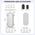 Waterproof Outdoor IP67 Junction Box (7.9"x3.9"x2.8") with Mounting Plate, Hinged Grey Cover and Wall Brackets - Weatherproof ABS Plastic Electric...