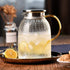 The Glass Water Pitcher with Lid and Handle, Glass Tea Pitcher, Carafe, Teapot and Jug for Coffee, Juice, Ice Water and Flower Tea Suitable for Yo...