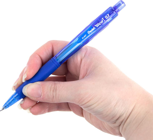 Pentel 0.7mm Wow Mechanical Pencil with Blue Barrel, Box of 12 (AL407C)...