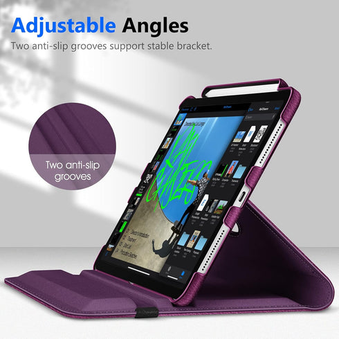 Fintie Rotating Case for iPad Pro 11-inch (4th / 3rd Generation) 2022/2021-360 Degree Swiveling Stand Cover w/Pencil Holder, Auto Sleep/Wake, Also...