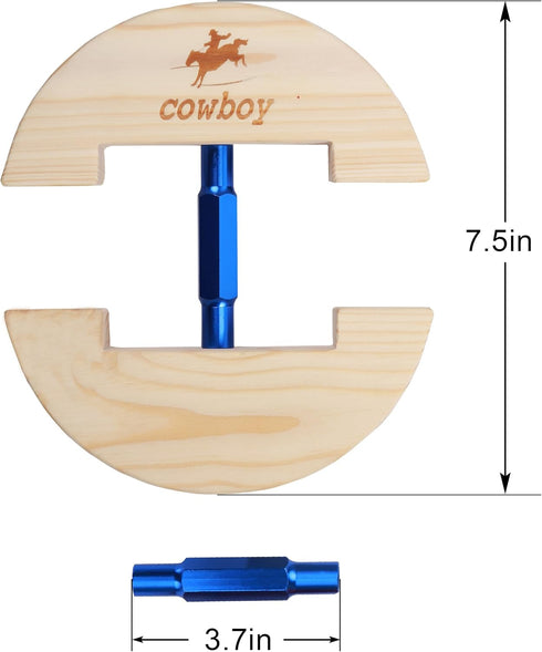 Cowboy Hat Stretcher,Large Size 7 1/2" to 10 5/8"-Colourful Adjustable Buckle Heavy Duty (Large, Blue)...