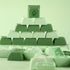 BOYI Matcha Custom 124 Key PBT Dye-Sublimated Keycaps,XDA Profile Matcha Green Tea English keycap Full Set for Cherry MX Switches,Universal Compat...