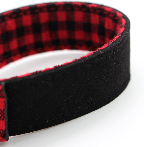 Cute Flower Dog Collars, Cotton Designer Dogs Collar for Girl Female Cats Puppy Small Medium Large Dogs (XS, Plaid Black)...