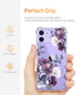 GVIEWIN for iPhone 12 Case and iPhone 12 Pro Case with Screen Protector + Camera Lens Protector, Clear Flexible TPU Shockproof Cover Women Girls F...
