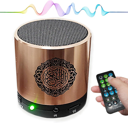 Quran Speaker - Portable, Sound, Multilingual, with AZAN Function - Ideal for Prayer, Meditation, and Learning, Remote Control, 16 Reciters and 16...