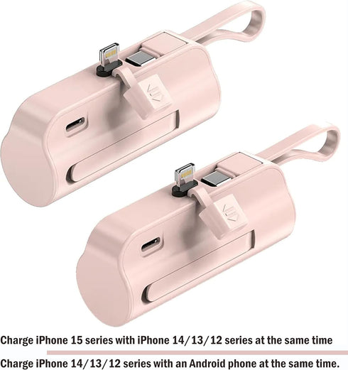 mini Pocket size for iPhone, Small Power Bank Fast Charging 5000mAh PD Battery Pack Compatible with iPhone 14 plus/14 Pro Max/13/13Pro Max/12/12Mi...