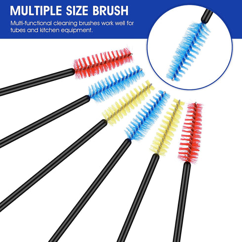Prasacco 18 PCS Hummingbird Feeder Parts Cleaning Brushes Mini Nylon Cleaning Brushes Set Small Cleaner Brush for Bottles, Tubes, Jars, Bird Feede...