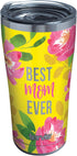 Tervis Best Mom Ever Yellow Floral Triple Walled Insulated Tumbler Travel Cup Keeps Drinks Cold & Hot, 20oz Legacy, Stainless Steel...