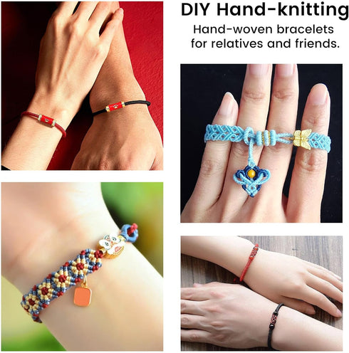 Xximuim Wooden Jig Bracelet Maker, Adjustable Paracord Jig Bracelet Maker U Shape Wooden Frame Bracelet Jig Kit DIY Wristband Rope Knot Braided Fi...