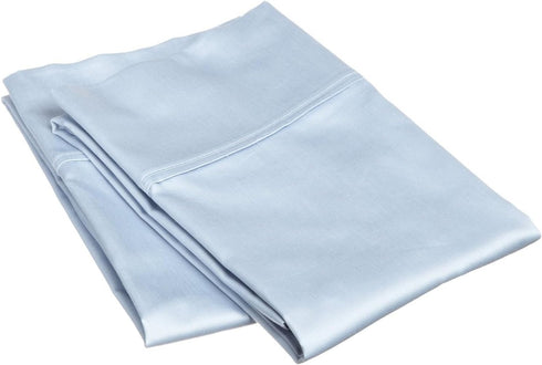 Superior 700 Thread Count Egyptian Cotton Pillowcase Bed Set, Modern Solid Sateen, Naturally Breathable and Cooling, Extra Comfort Pillow Cover, I...