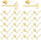 Earring Posts Stainless Steel, Flasoo 1200Pcs Hypoallergenic Earrings Posts and Backs, Gold Flat Pad Ear Ring Studs with Clutch for Earring Making...