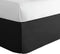 Luxury Hotel Tailored Bed Skirt, Box Pleats, 14 Inch Drop, Twin, Black...