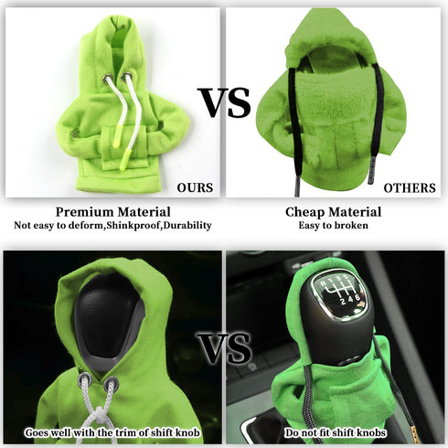 Teguangmei Gear Shift Cover, Car Shift Knob Cover Hoodie, Gearshift Decorations Shifter Stick Protector (Green)...