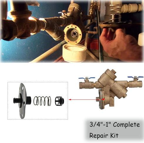 3/4"-1" Complete Backflow Repair Kit for 975XL 975XL2 Backflow Preventer Complete Internal Poppets Springs Seats Replacements...