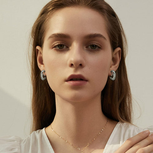 ORAZIO 8 Pairs Clip On Earrings for Women Gold Clip On Hoop Earrings Silver Clip On Stud Earrings Twist Chunky Hoop Earrings Non Pierced Fake Earr...