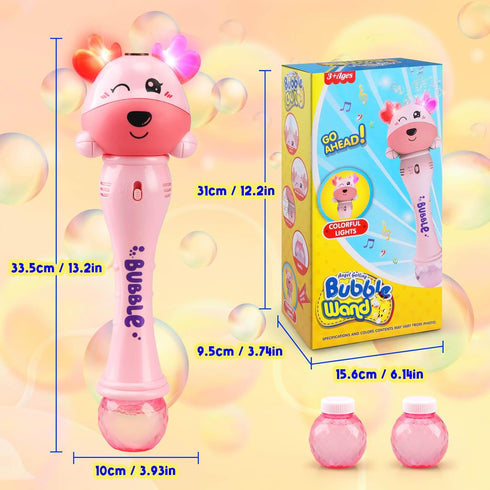 Bubble Wands for Kids Girls Princess Toy Bubble Machine Wand Maker Blower Musical&Light Up Outdoor Party Birthday Toys for Toddlers, Gift for 3 4 ...