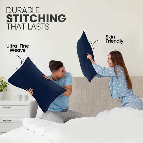 Utopia Bedding Pillow Cases King Size 2-Pack – Soft Brushed Microfiber – Envelope Closure – Perfect for Hospitals, Hotels, Guest Rooms – Oeko-TEX ...