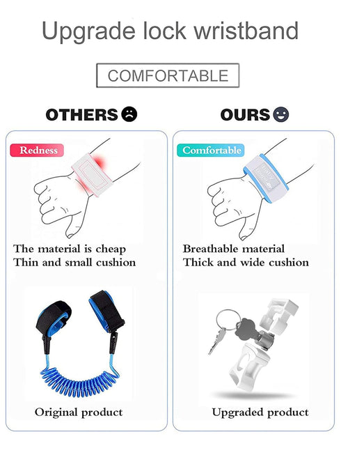 Toddler Harness Walking Leash- Child Anti Lost Wrist Link - Child Safety Harness - Upgrade with Reflective(6.5ft) - for Boys and Girls,Not Easy to...