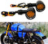 2pcs Amber CNC Motorcycle Bullet LED Turn Signal Light Blinker Indicator Front Rear Tail Light Compatible with Honda HarleyYamaha Suzuki Kawasaki...