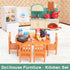 Dollhouse Furniture Set for Kids Toys Miniature Doll House Accessories Pretend Play Toys for Boys Girls & Toddlers Age 3+ with Kitchen...
