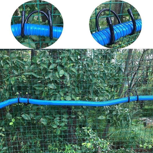 4 Pack Chain Link Fence Hangers, (Upgraded) Fence Hooks - Hanging More Pool Equipment - to Hold Poles,Pool Brush,Leaf Rakes,nets,Hoses,Pool Vacuum...