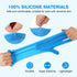 Pecute Double-Sided Dog Bathing Brush, Silicone Dog Washing Gloves Dog Shampoo Brush with High-Density Teeth, Heat-Resistant Cat Bathing Gloves, E...