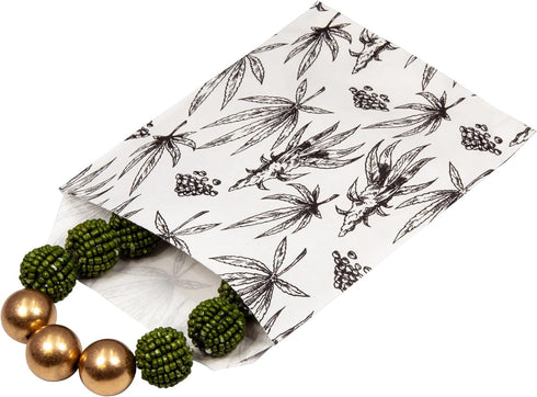 888 Display USA, Inc 20 bags of our White, 4" x 6" Exotic Plant Print Flat Paper Bags, for Treats, Storefronts, Promotional Giveaways, Cookies, Br...