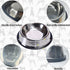 Fhiny 4PCS Stainless Steel Cat Bowls, Non-Slip Cats Water Dish with Rubber Base Stackable Pet Feeding Bowl Durable Multifunctional Replacement Whi...