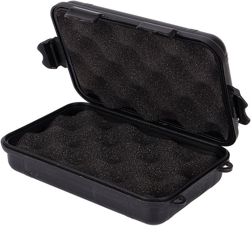 Yosoo Outdoor Waterproof Airtight Survival Storage Case Container Fishing Carry Box (Black, S) Small Waterproof Box Small Waterproof Container...