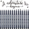 Hand Lettering Pens, 15 Pack Calligraphy Brush Pen Markers Black Ink for Beginners Writing, Lettering, Journaling, Art Drawing, Signature, Illustr...