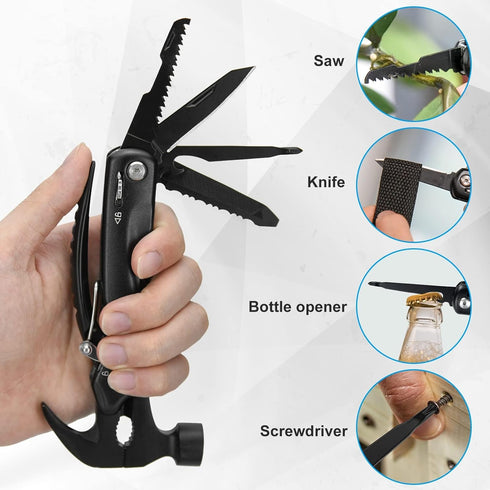 BIIB Father's Day Gifts from Daughter Wife Son, 12 in 1 Hammer Multitool Dad Gifts, Father's Day Gifts for Dad, Birthday Gifts for Men, Him, Grand...